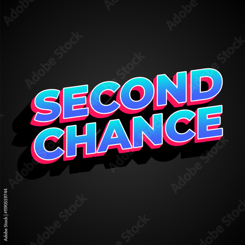 Second chance text effect for social media ads in square size