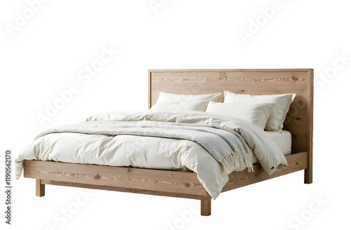Provence-style bed on a transparent background