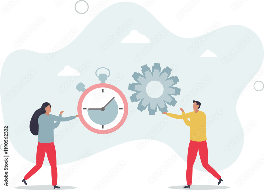 Efficiency or productivity, manage resources and time to optimize best work result, increase performance with effective process.flat characters. Efficiency or productivity, manage resources and time to optimize best work result, increase performance with effective process.flat characters.