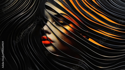 Vinyl portrait in golden light