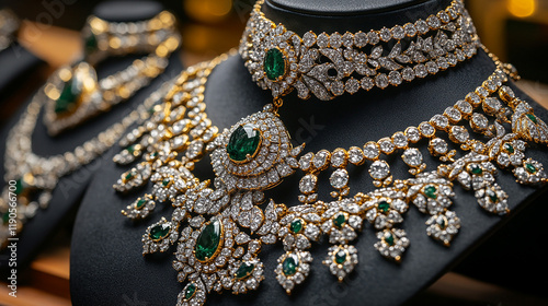 A jewelry store or showcase setting