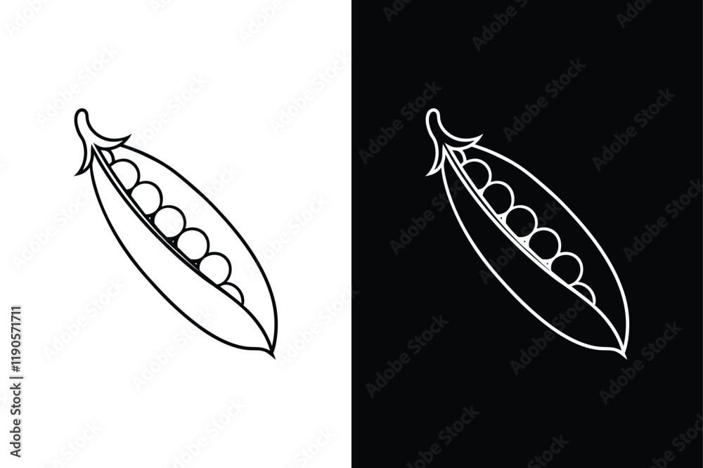 Peas icon vector on White Background ,Vector Art Illustration on white background.