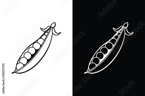 Peas icon vector on White Background ,Vector Art Illustration on white background.