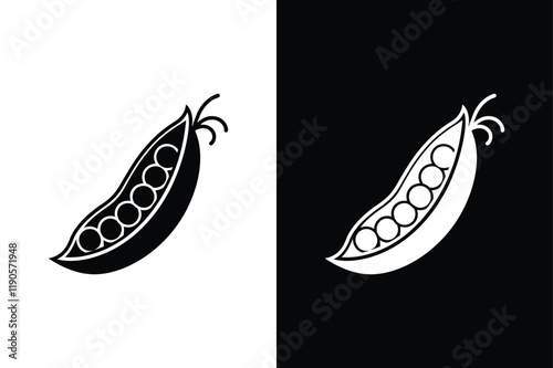 Peas icon vector on White Background ,Vector Art Illustration on white background.