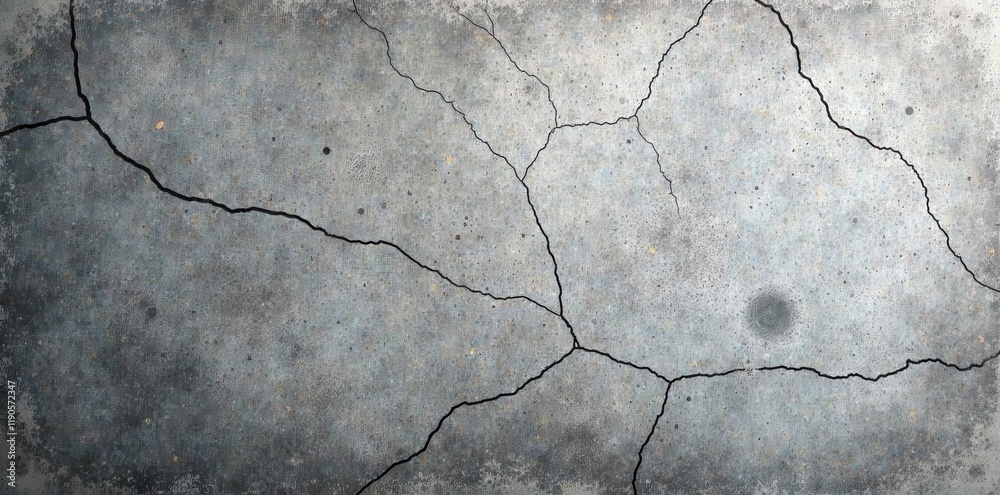 Obraz premium Cracked, faded, mottled gray concrete; distressed backdrop , image, concrete texture