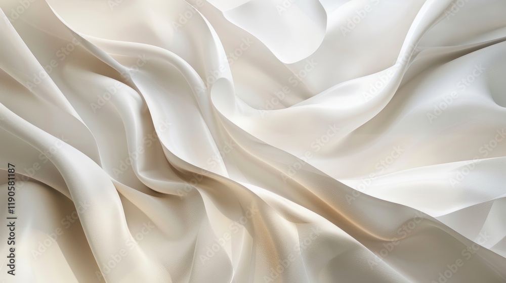 Fototapeta premium Abstract Cream Drape Wallpaper