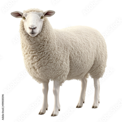 sheep isolated on white
