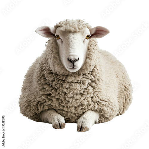 Wallpaper Mural sheep isolated on white background Torontodigital.ca