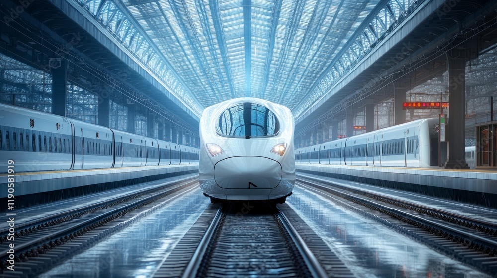 Naklejka premium subway train in motion