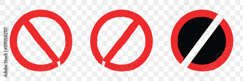Stop red sign icon