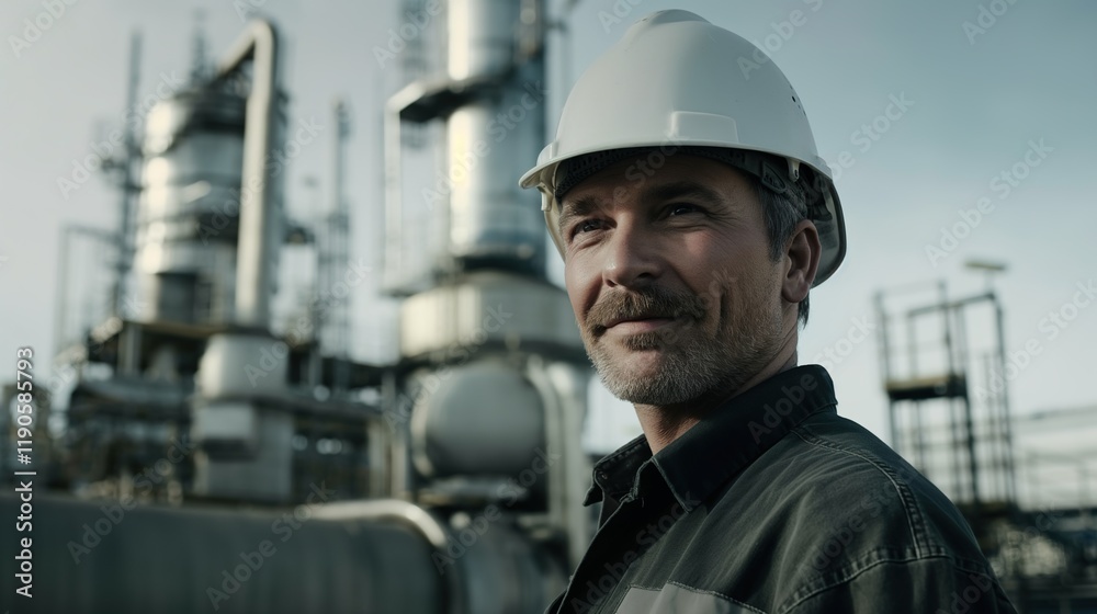 Personnel from various industries are wearing work clothes and smiling as they face the camera. The background is a work scene with a shallow depth of field Personnel from various industries are wearing work clothes and smiling as they face the camera. The background is a work scene with a shallow depth of field