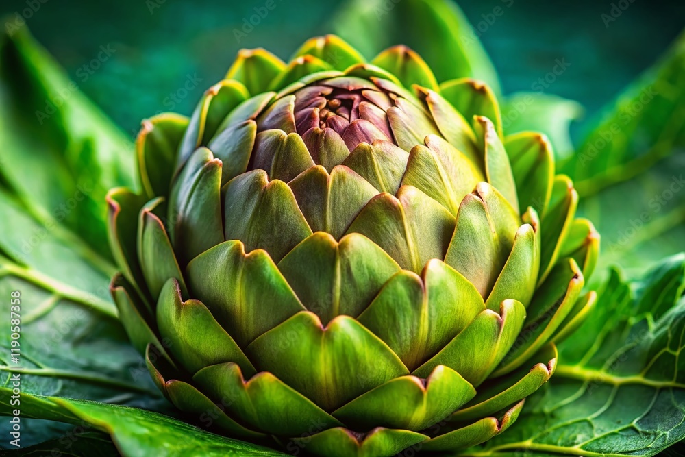 Fresh Raw Artichoke: Vibrant Green Vegetable Close-Up Fresh Raw Artichoke: Vibrant Green Vegetable Close-Up
