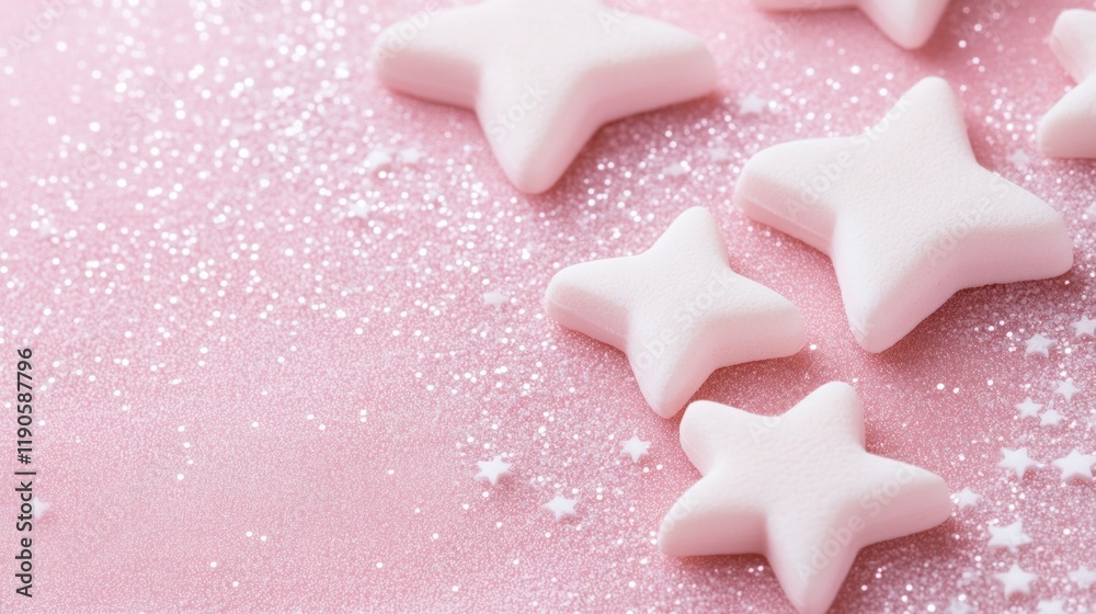 Obraz premium heart shaped cookies on pink background