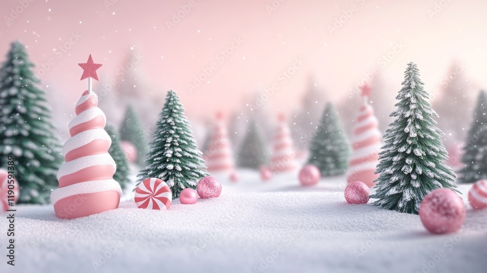Fototapeta premium christmas tree in snow