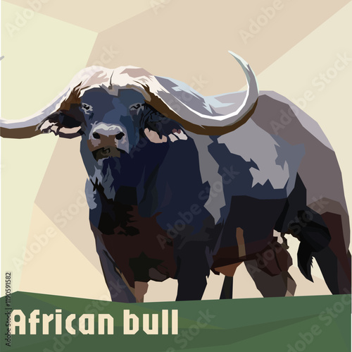 Bull digital design, vector illustration eps 10 photo