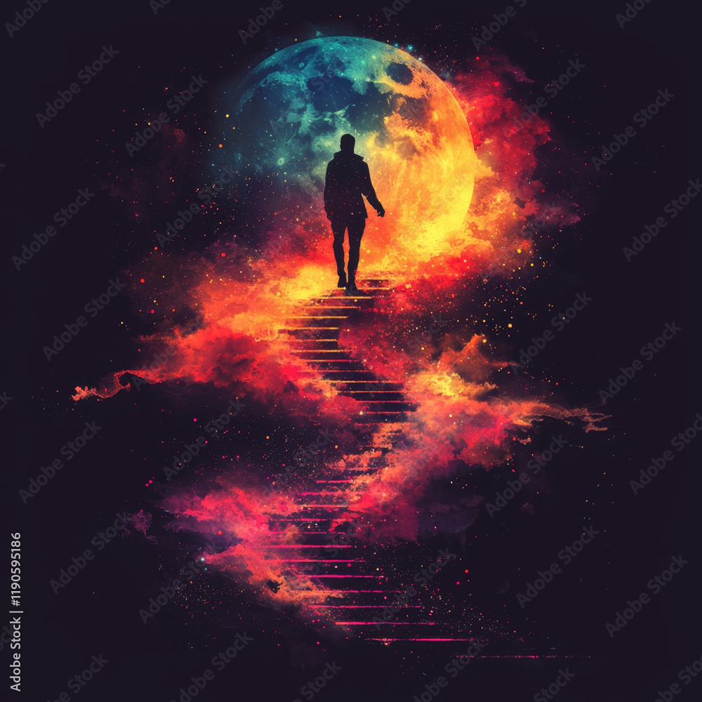 Cosmic Stairway to a Celestial Body. Cosmic Stairway to a Celestial Body.