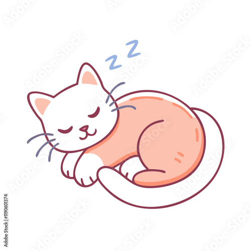 cat napping vector icon, cat napping vector illustration - simple illustration of cat napping, perfect for logos cat napping 