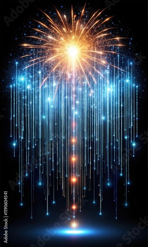 Spectacular Fireworks Display Graphic Design Resource – Vibrant Explosions and Colorful Pyrotechnics for Celebrations and Events