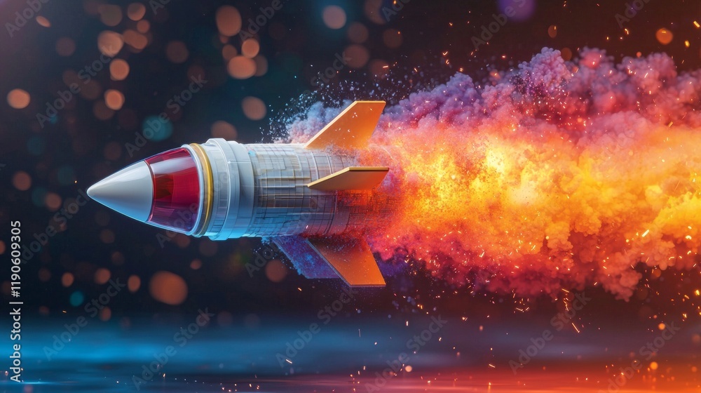 Fototapeta premium rocket in space