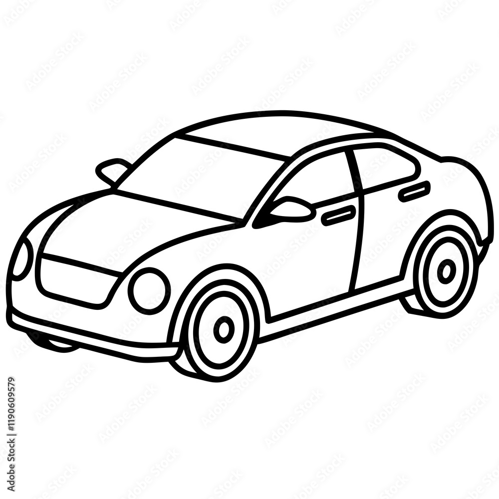 Fototapeta premium Elegant Vector Illustration of an Electric Vehicle