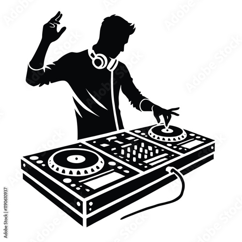 DJ Silhouette at Party