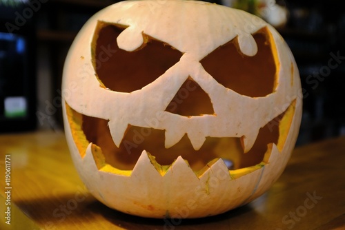 halloween pumpkin lantern photo