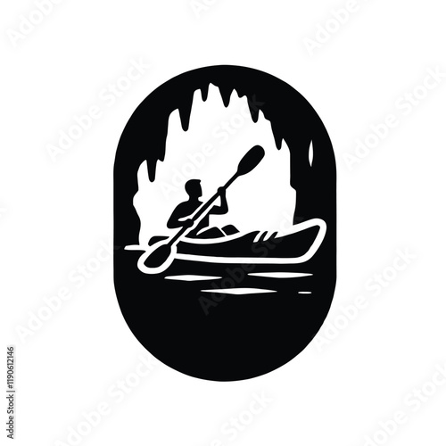 Kayaker Cave Exploration