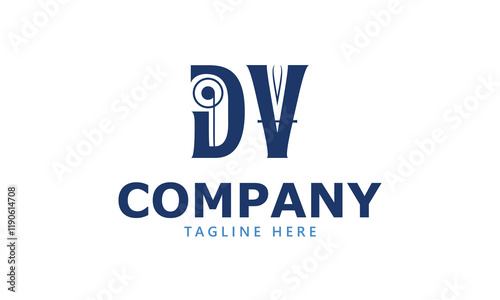 DV D dv initial logo | initial based abstract modern minimal creative logo, vector template image. luxury logotype logo, real estate homie logo. typography logo. initials logo