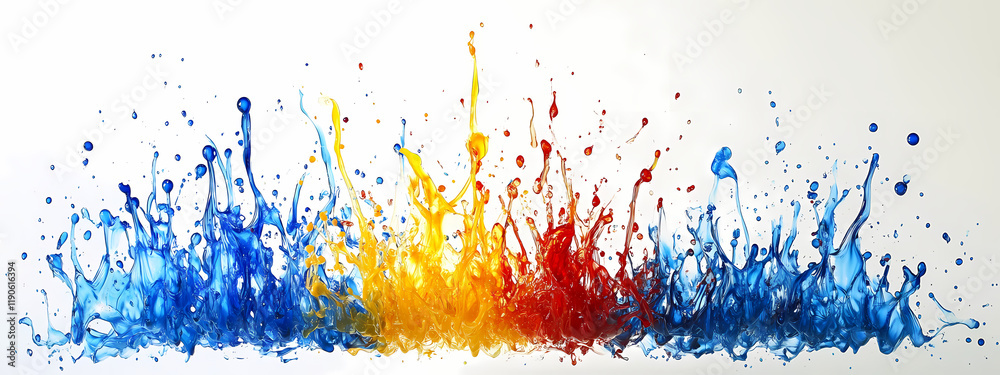 Fototapeta premium Dynamic color splashes in motion