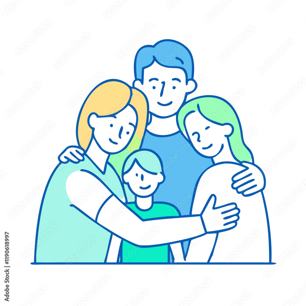 family hug vector icon, family hug vector illustration - simple illustration of family hug, perfect for logos family hug family hug vector icon, family hug vector illustration - simple illustration of family hug, perfect for logos family hug