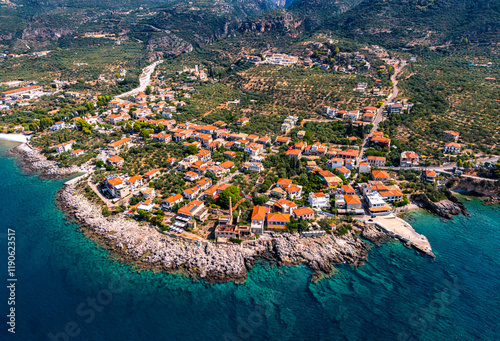 Village of Kardamyli, Messenia on the Mani Peninsula, Greece photo