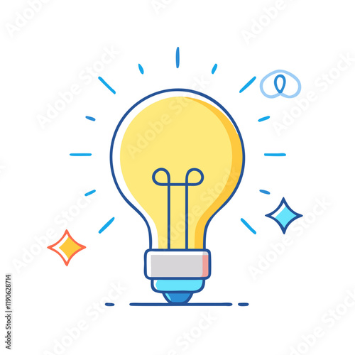 light bulb for ideas vector icon,light bulb for ideas vector illustration - simple illustration of light bulb for ideas ,perfect for logos light bulb for ideas 