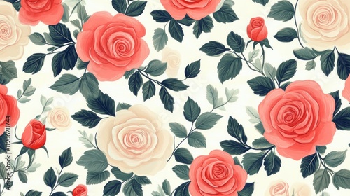 seamless background with roses