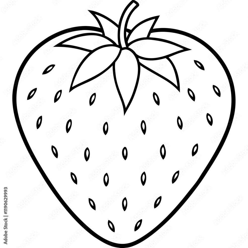 Minimalist Strawberry Line Art Vector Design Minimalist Strawberry Line Art Vector Design