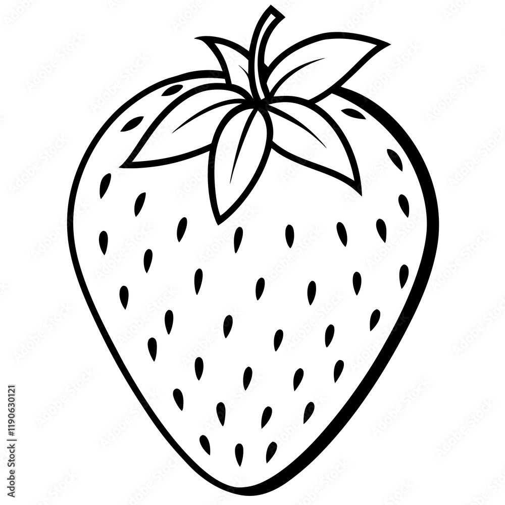 Minimalist Strawberry Line Art Vector Design Minimalist Strawberry Line Art Vector Design