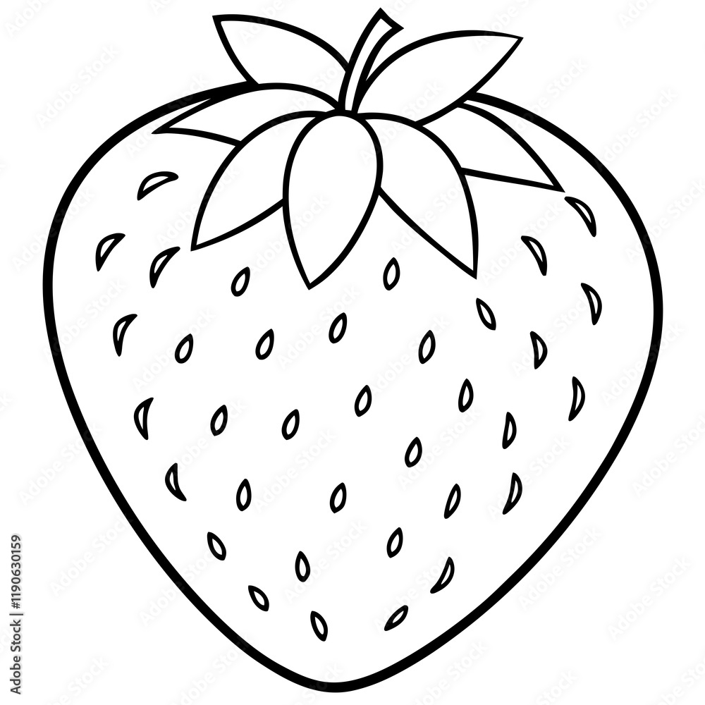 Minimalist Strawberry Line Art Vector Design Minimalist Strawberry Line Art Vector Design