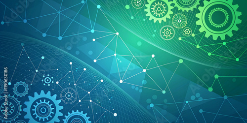 An Abstract Technology Background Featuring a Blend of Colors and Shapes for Artistic Expression
