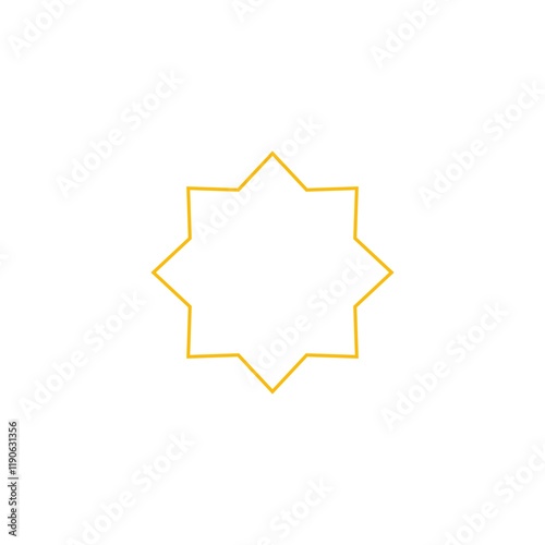 yellow star on white background