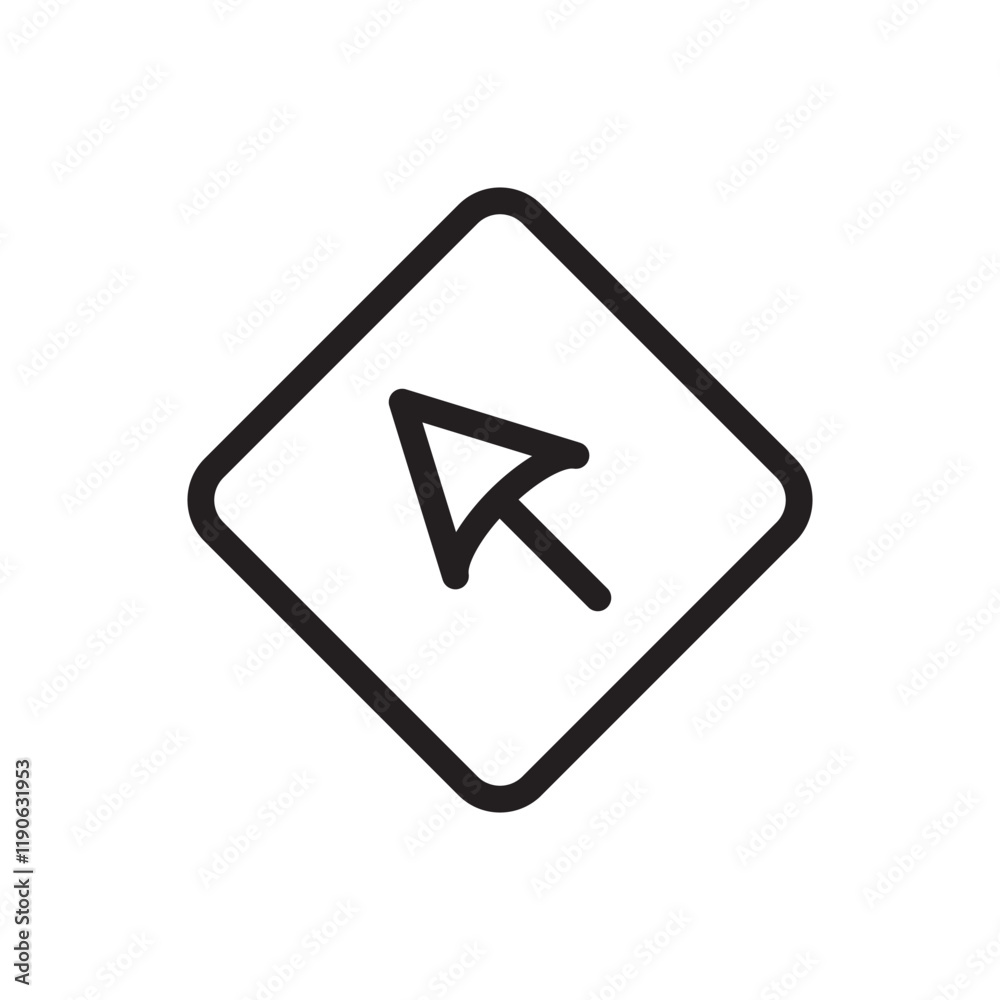 Arrow pointing to the top corner, symbolizing upward diagonal direction or progress toward the peak. Arrow pointing to the top corner, symbolizing upward diagonal direction or progress toward the peak.