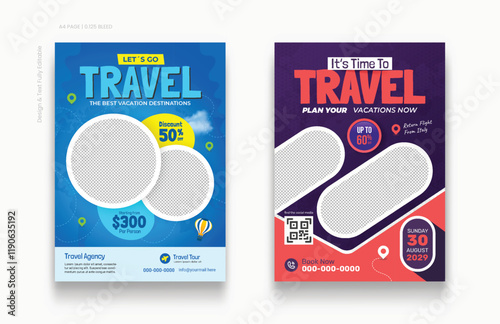 Vacation Travel tour flyer template