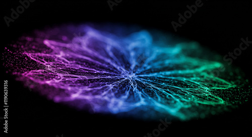 Abstract Colorful Energy Network Futuristic Technology Background
