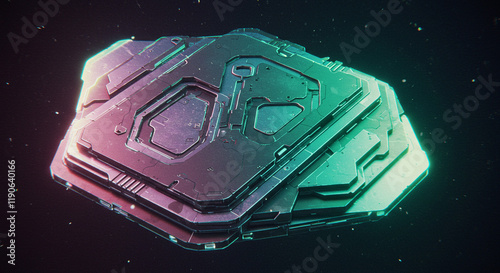 Futuristic Tech Circuit Board Abstract Cyberpunk Design Glowing Neon Colors