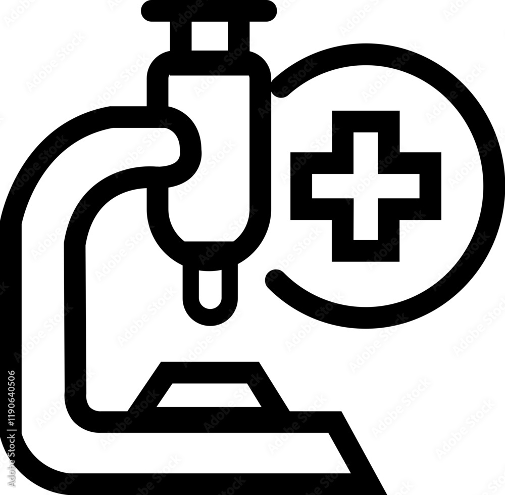 Microscope Lab icon, Microscope vector icon. Style is flat symbol, black color, rounded angles, white background. Microscope Lab icon, Microscope vector icon. Style is flat symbol, black color, rounded angles, white background.