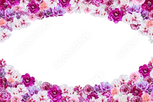Pink flowers border