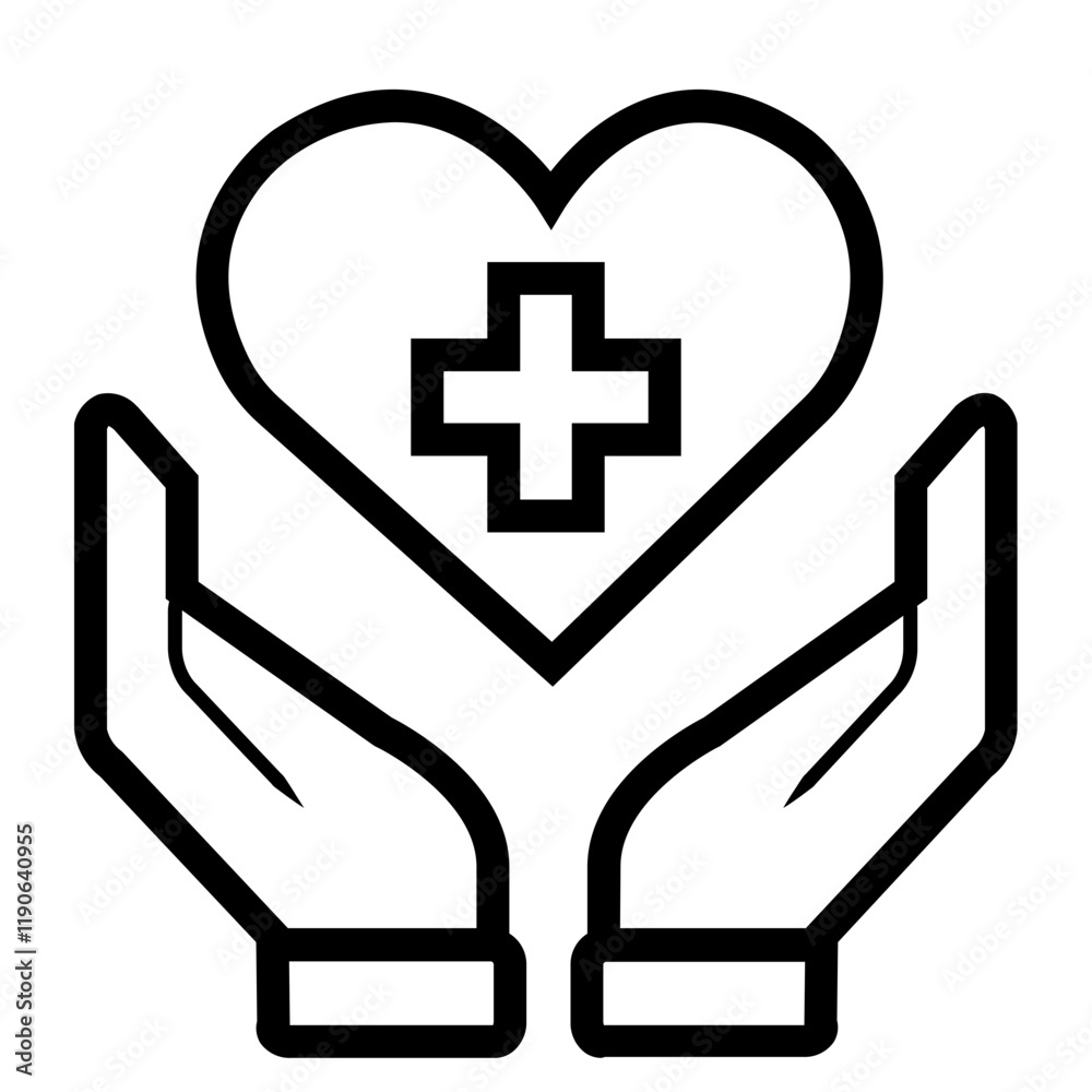 heart love life icon vector set health medical help charity support donation care sign illustration heart love life icon vector set health medical help charity support donation care sign illustration