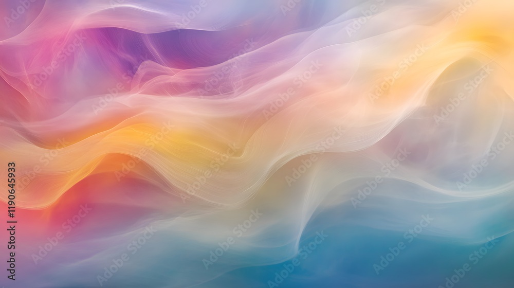 Obraz premium Abstract Pastel Waves Flowing Seamlessly