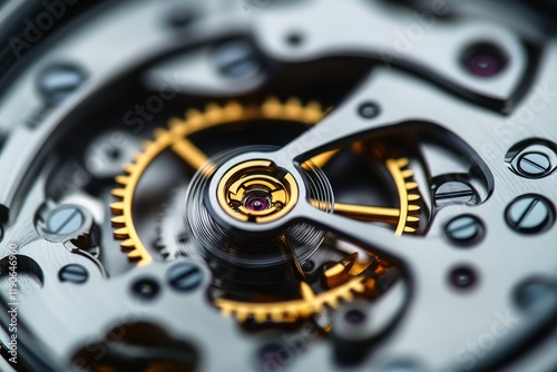 Wallpaper Mural A close-up of a mechanical watchs intricate gears in motion - the precision and craftsmanship of the gears turning. Torontodigital.ca