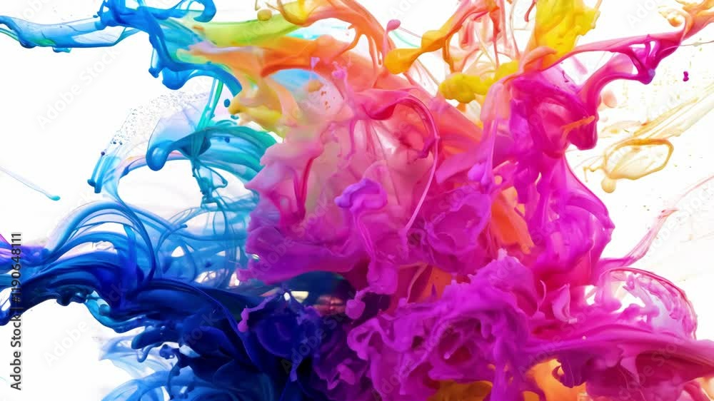 The movement of colored ink in water, Ink in a swirl, Colored ink abstract. The movement of colored ink in water, Ink in a swirl, Colored ink abstract.