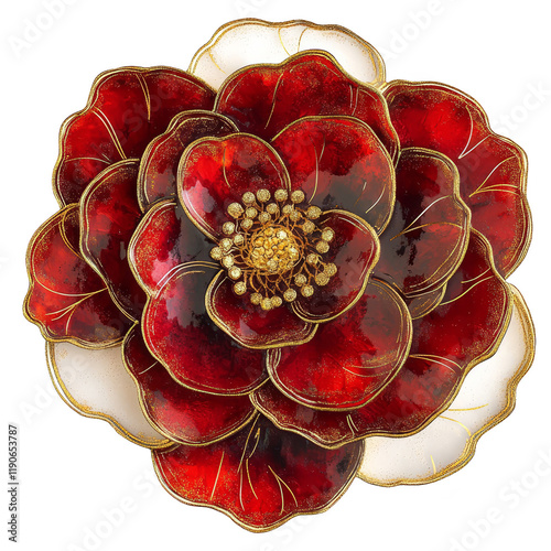 Stunning decorative red flower art elegant home decor high-quality design artistic style close-up view photo