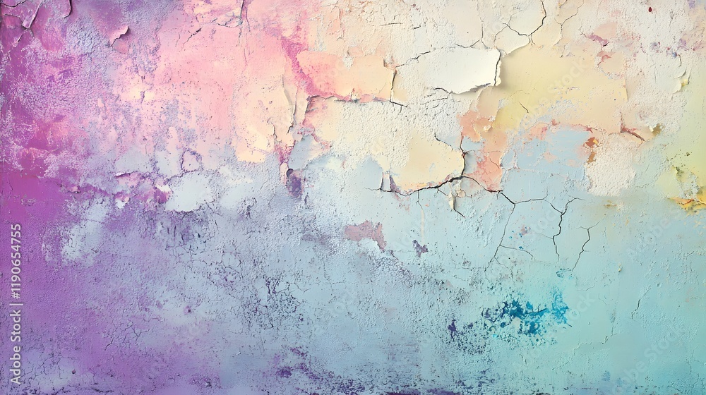 Abstract Pastel Wall Texture With Cracked Paint